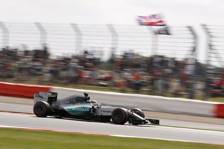 Formula One - F1 - British Grand Prix 2015 - Silverstone, England - 4/7/15 Mercedes' Lewis Hamilton during morning practice Reuters / Andrew Yates Livepic