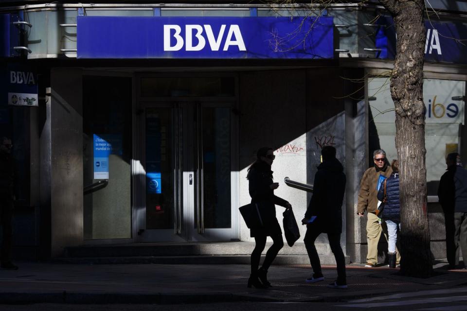 Oficina del BBVA en Madrid. Foto: Angel Navarrete/Bloomberg