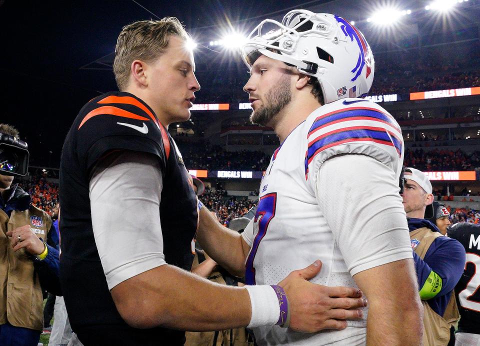 Once again,. Josh Allen was on the losing side of a matchup against the Bengals' Joe Burrow Sunday night.