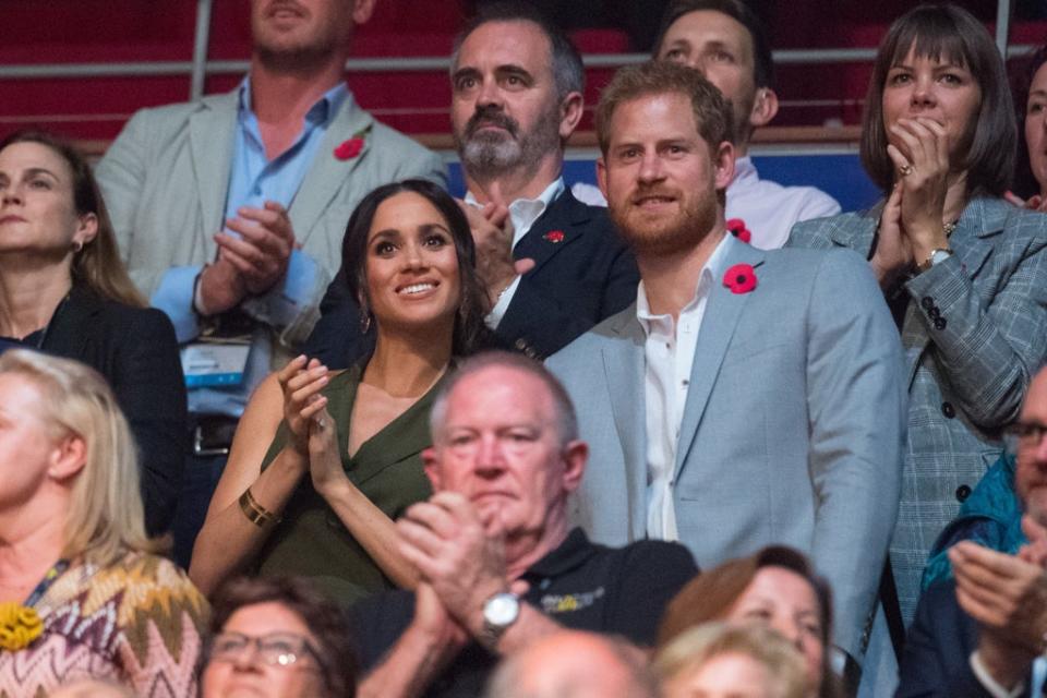 Meghan and Harry at the Invictus Games in 2018 (Dominic Lipinski/PA) (PA Archive)