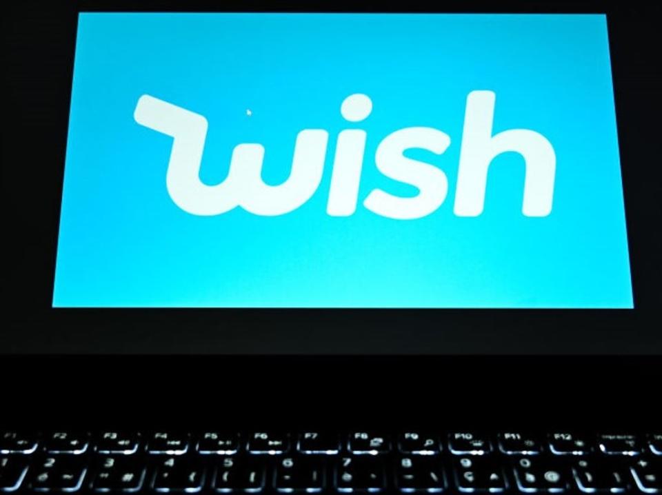 This picture taken on 6 March, 2019 in Paris, shows the logo of the online e-commerce website Wish (AFP via Getty Images)