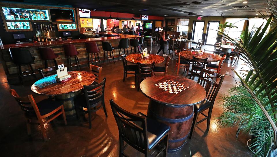 The new dining and gaming area at Punts & Pints in Cuyahoga Falls.