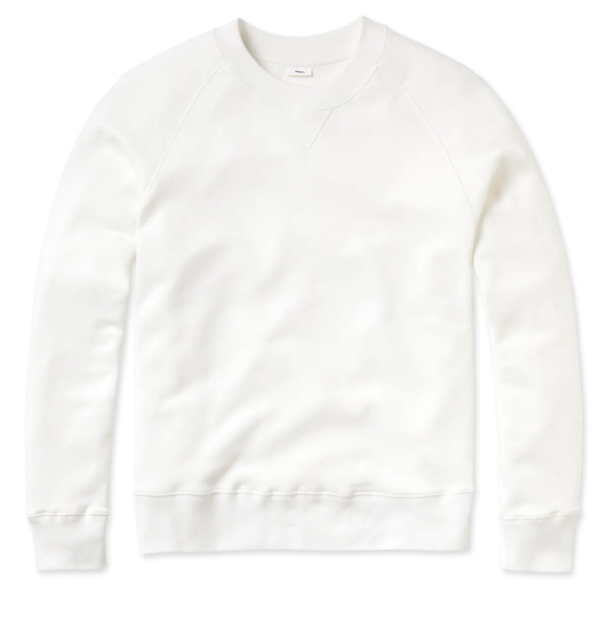 Entireworld Men's Loop Back Sweatshirt in White