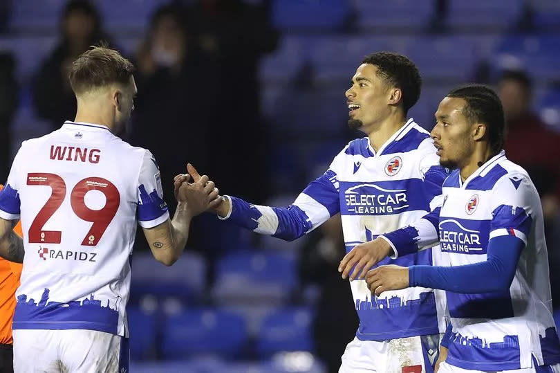 Reading players celebrate scoring -Credit:Warren Little/Getty Images
