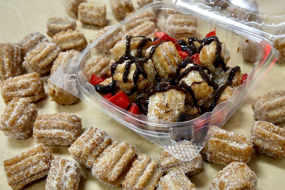 Churros bites are pictured Friday, Sept. 22, 2023, at RBK Bakery on Buchanan Street in Belvidere.