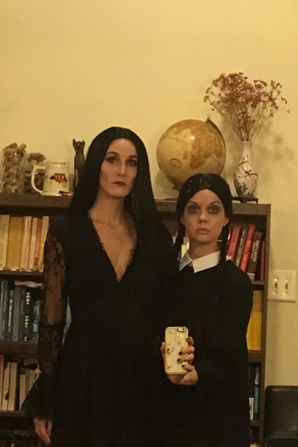 Morticia and Wednesday Halloween Costume