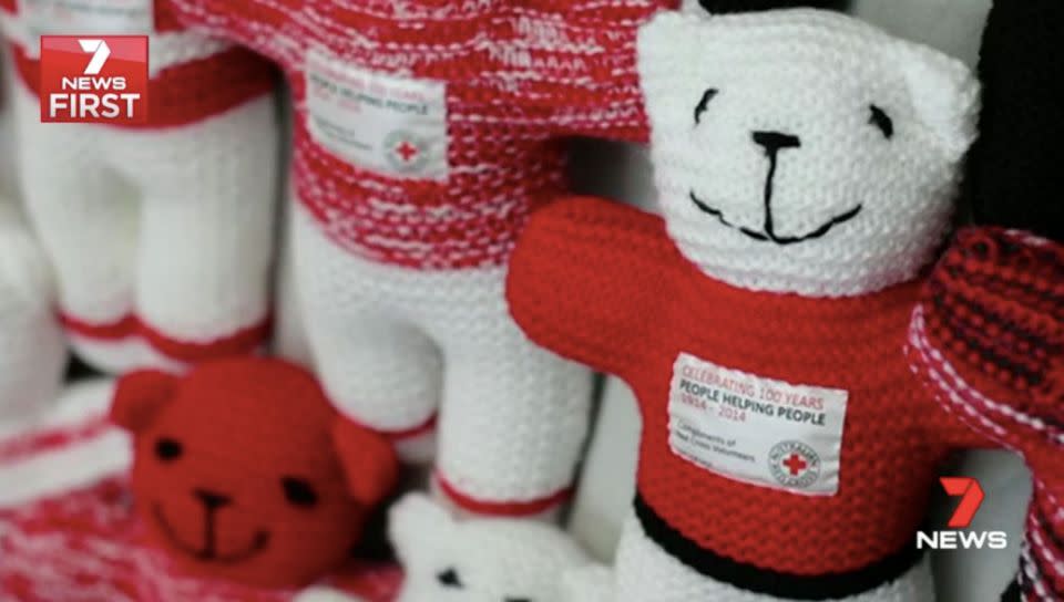 An example of a Red Cross trauma teddy. Source: 7 News