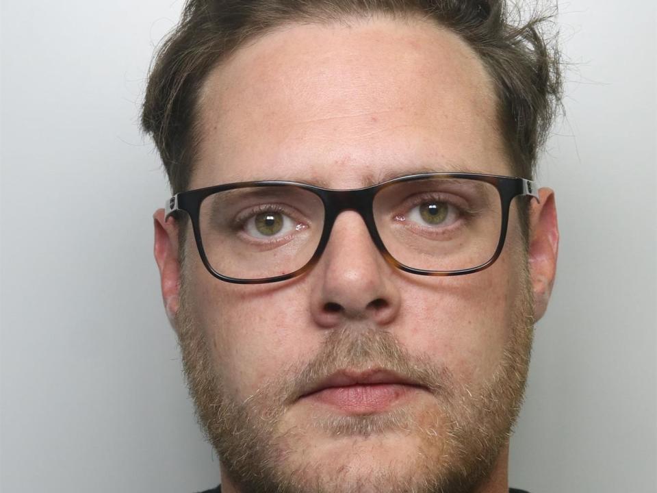 A mugshot for Peter Gray, a 35-year-old man from West Yorkshire, UK.