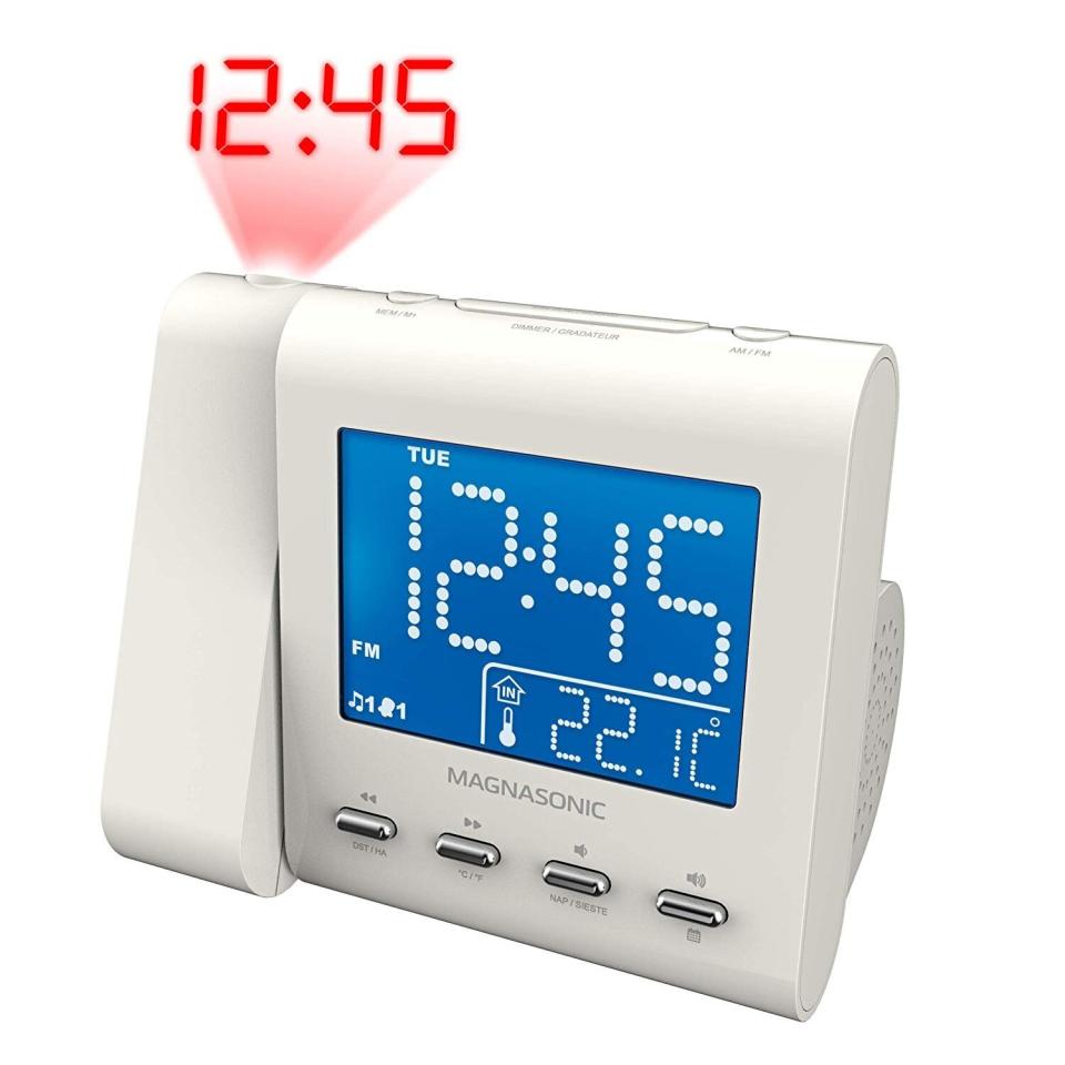 Your tween will have no more excuses for sleeping in too late on school days with <strong><a href="https://amzn.to/2pBV8rQ" target="_blank" rel="noopener noreferrer">this alarm clock</a></strong> that displays the time right on the ceiling.&nbsp;<strong><a href="https://amzn.to/2pBV8rQ" target="_blank" rel="noopener noreferrer">Get it on Amazon</a></strong>.