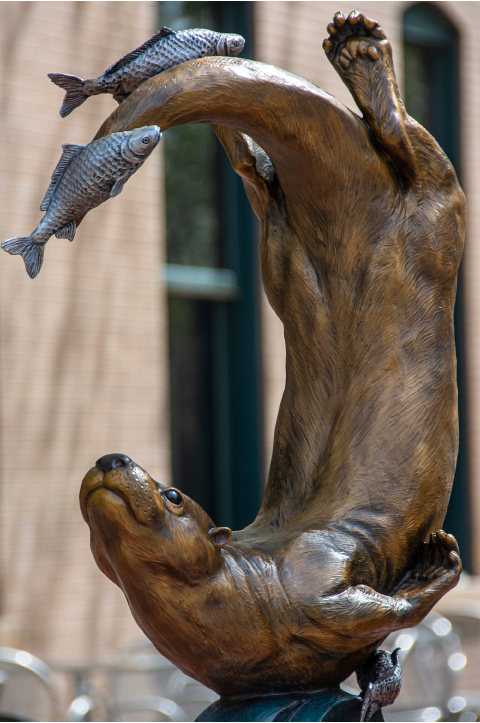 "Carpe Carp" by Christine Knapp won first place for "Best of Show" at the 2022 downtown Sioux Falls SculptureWalk exhibition.