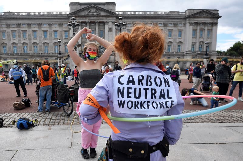 Extinction Rebellion climate activists protest in London