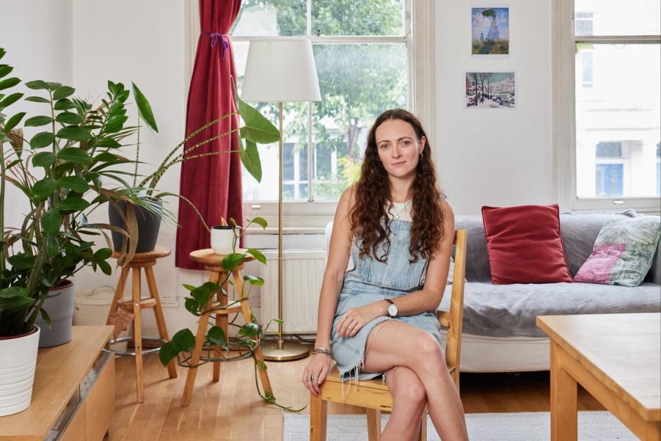 Hannah Churchill ‘sofa surfed’ after her landlord raised her rent by 23 per cent  (Juliet Murphy)