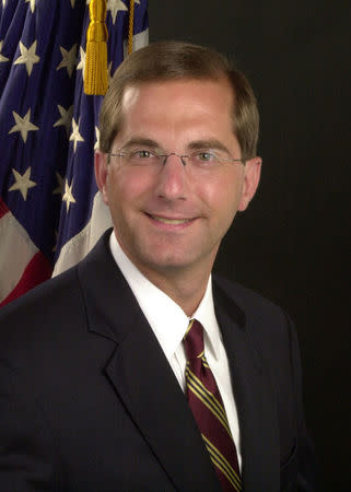 FILE PHOTO - Alex Azar is seen in his official U.S. Department of Health and Human Services portrait from his time serving as deputy HHS secretary during the administration of President George W. Bush in 2005. U.S. Department of Health and Human Services/Handout via REUTERS