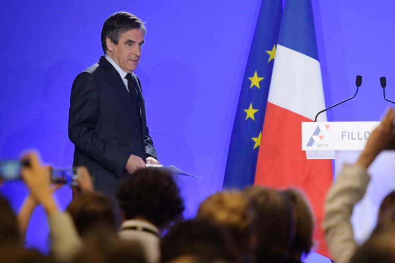 French presidential candidate Francois Fillon announced Wednesday that judges had summoned him to press charges over an expenses scandal but said he would continue his campaign