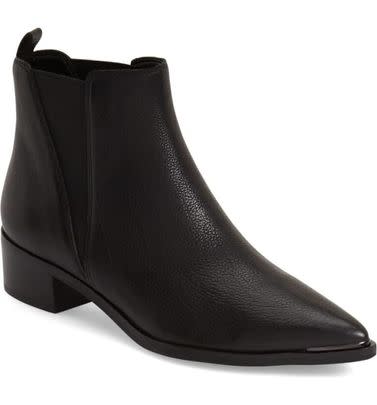 A pair of pointy-toe Marc Fisher Chelsea boots for a touch of flair and attitude