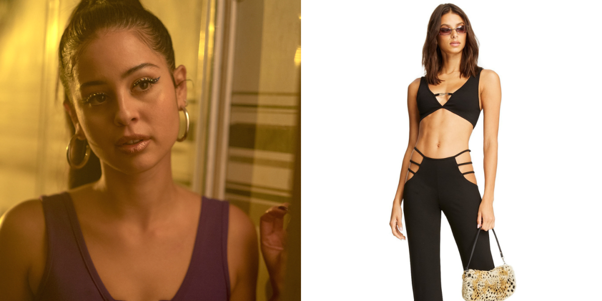 Euphoria: Season 1 Episode 3 Maddy's Denim Zip Up Crop Top