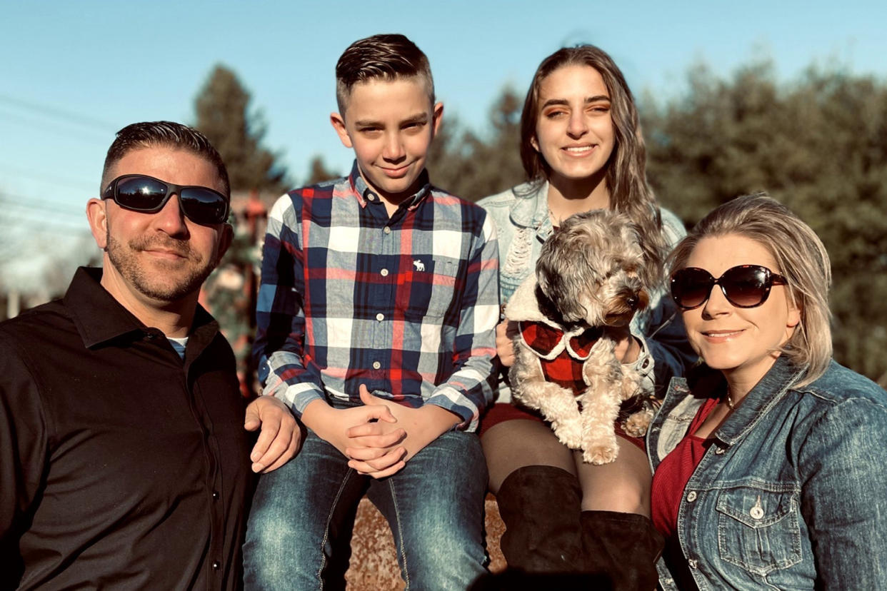 Spence family, from left, Jeffrey, Ryan, Alexis, Kathleen and their dog, Draco. (Courtesy Spence family)