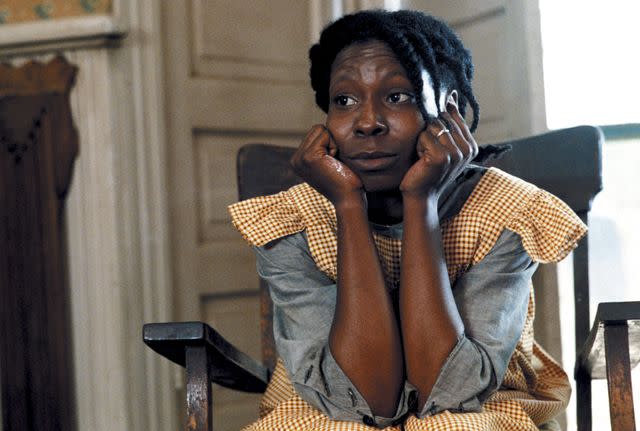 <p>Everett Collection</p> Whoopi Goldberg in 'The Color Purple'