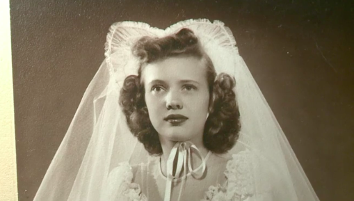 Jane Fine Foster’s mom, Jean Nelson, on her wedding day in 1948. (Photo: NBC 11 News)
