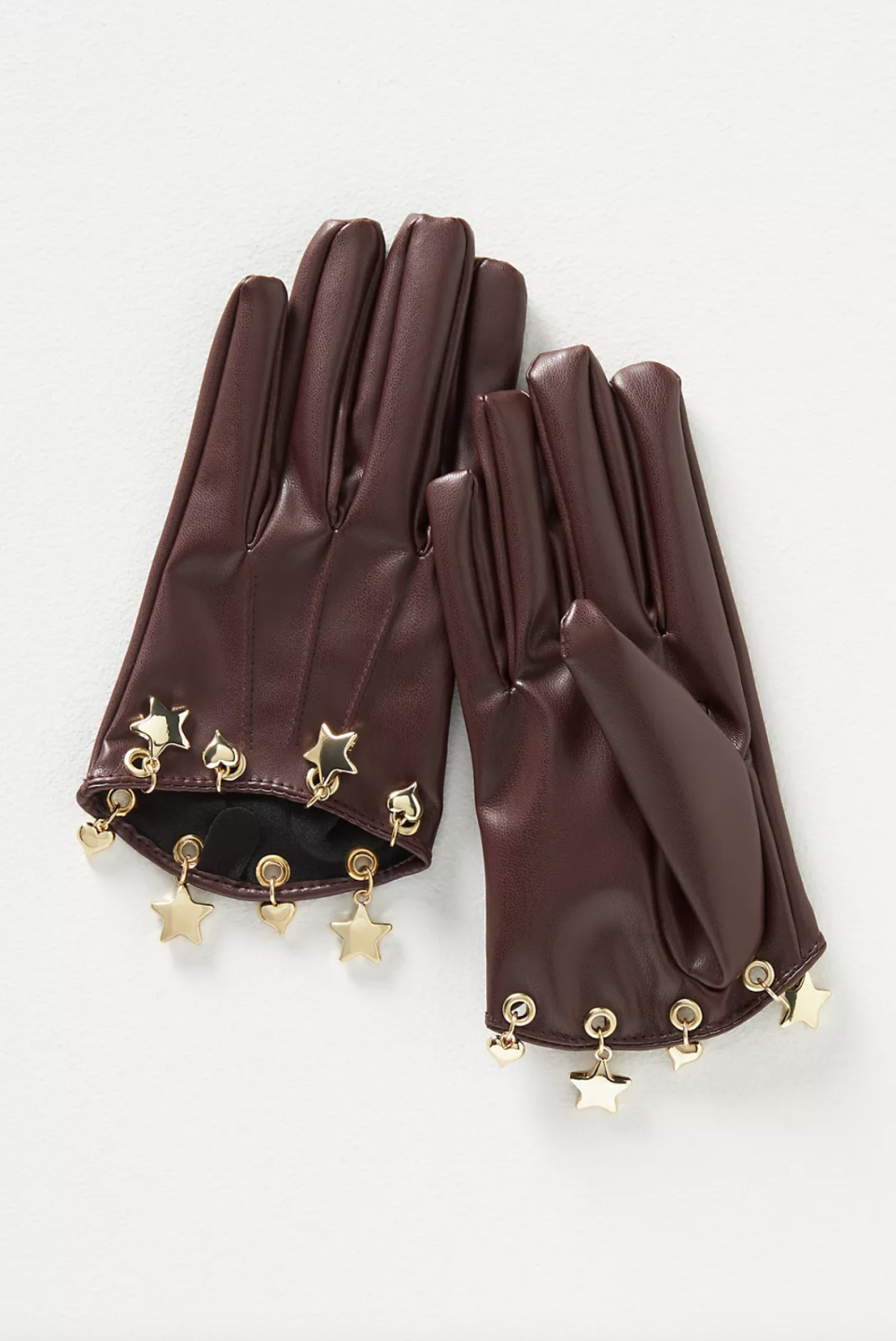 By Anthropologie Faux Leather Charm Gloves (Photo via Anthropologie)