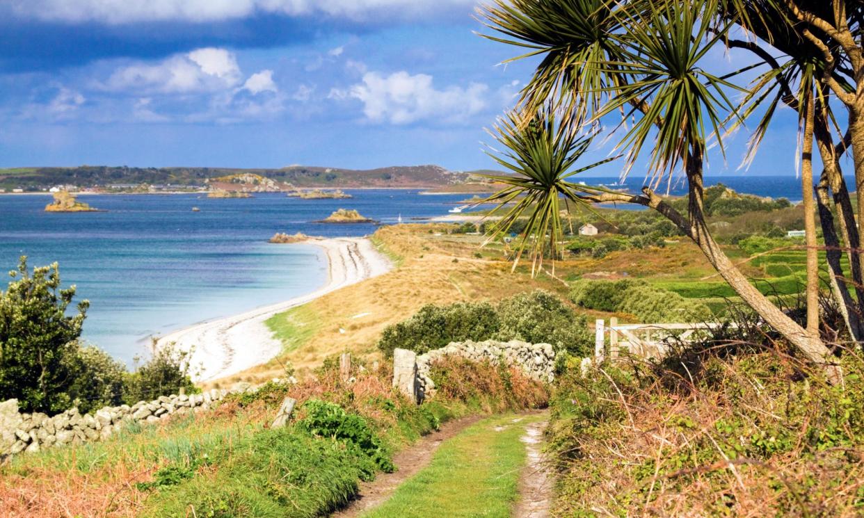 <span>A view of Tresco from St Martin’s, Isles of Scilly.</span><span>Photograph: David Chapman/Alamy</span>