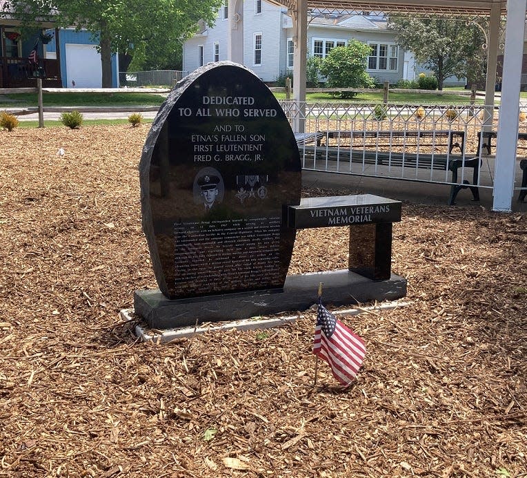 A memorial in honor of Etna Township's Fred Bragg, Jr., who was killed during the Vietnam War in 1967, in the township's High Point Park. A dedication ceremony is being held at 11 a.m. Monday.