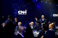 CEO of Italian-American CNH Industrial Hubertus Muhlhauser attends a dinner held to present its new full-electric and hydrogen fuel-cell battery trucks in partnership with U.S. Nikola, at an event in Turin