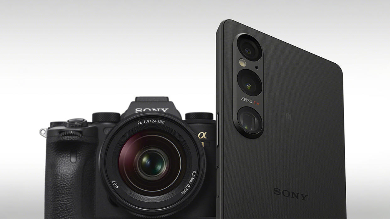  Sony Xperia 1 V with a Sony Alpha camera. 