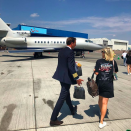 <p>Roxy departs London on a private jet, heading for Italy. We’re not jel at all. Source: Instagram/RoxyJacenko </p>