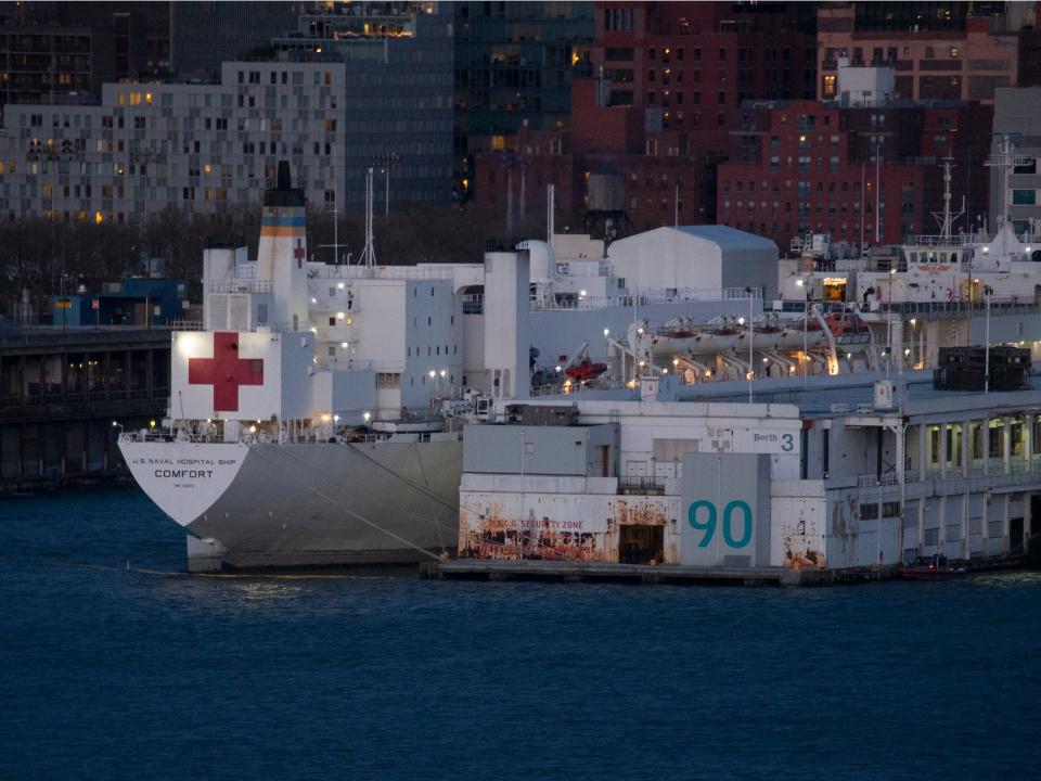 USNS Comfort in New York.