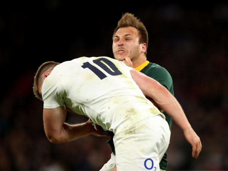 Eddie Jones says two referees needed after Owen Farrell's controversial tackle in England's win against South Africa