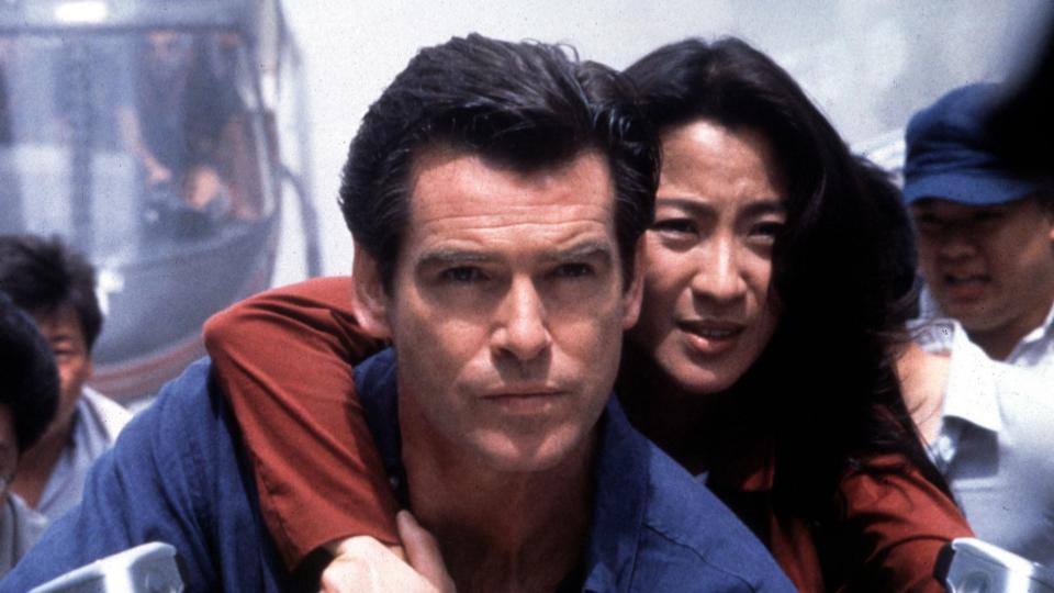 Pierce Brosnan, Michelle Yeoh in Tomorrow Never Dies