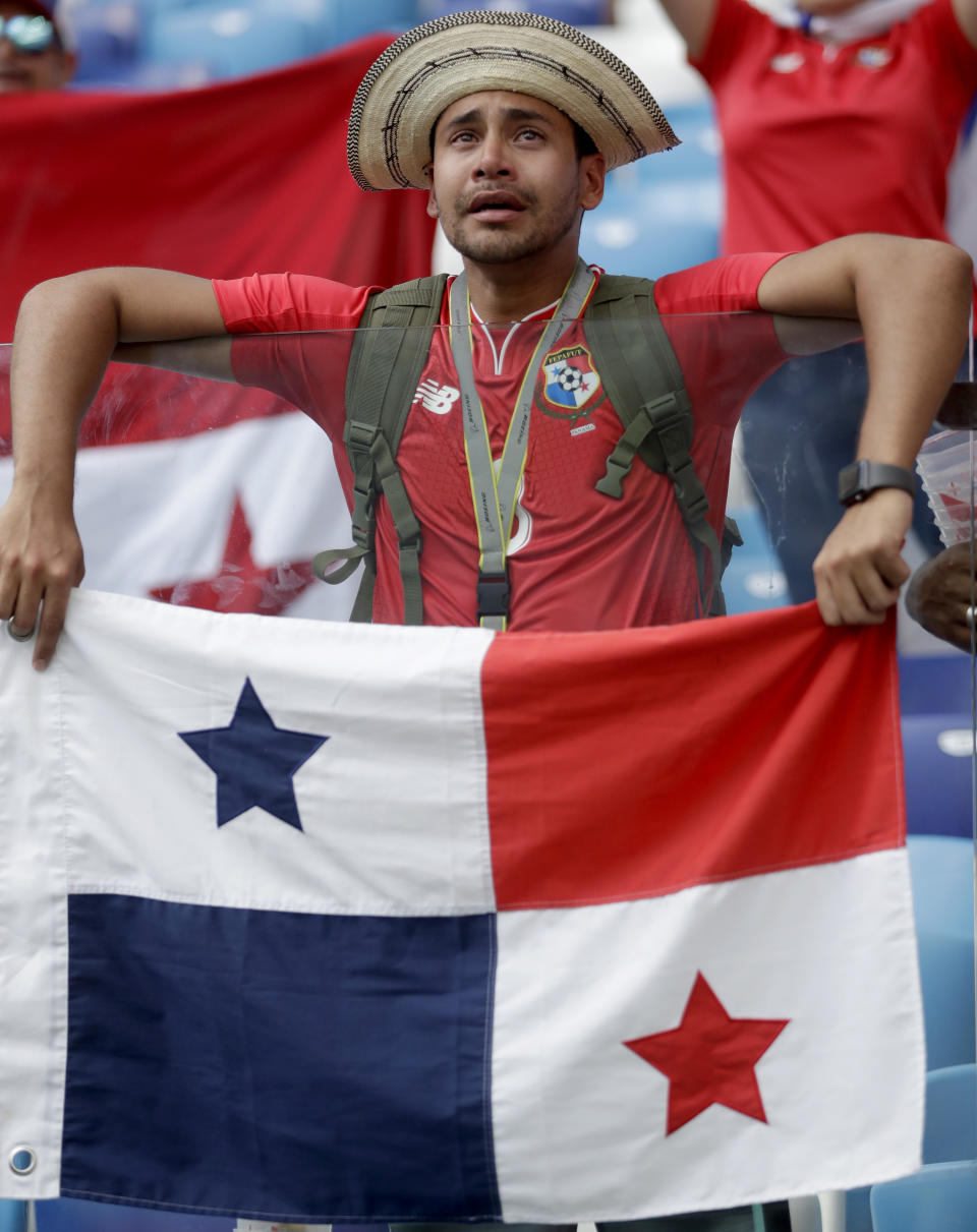 <p>Their 6-1 drubbing wasn’t a great specatcle for Panama’s fans </p>