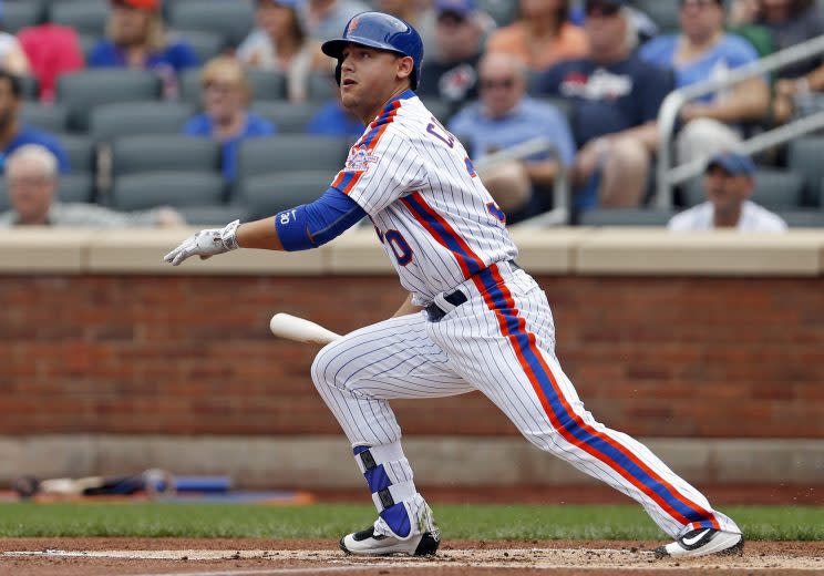 Michael Conforto came through for the Mets on Sunday. (Getty Images/Adam Hunger)
