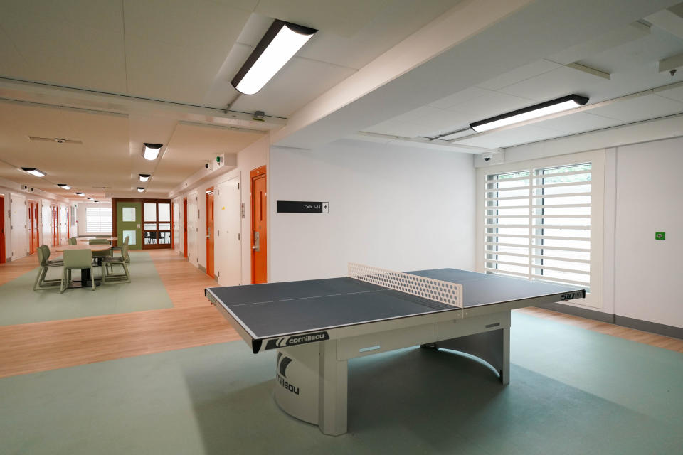 A general view of a prison wing during the official opening of HMP Fosse Way, the new Category C prison in Leicester. Picture date: Thursday June 29, 2023. (Photo by Jacob King/PA Images via Getty Images)