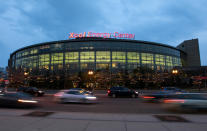 FILE - This Nov. 17, 2016, file photo shows a view of Xcel Energy Center before an NHL hockey game between the Minnesota Wild and the Boston Bruins in St. Paul, Minn. Xcel Energy Center is one of the possible locations the NHL has zeroed in on to host playoff games if it can return amid the coronavirus pandemic. The league will ultimately decide on two or three locations for games, with government regulations, testing and COVID-19 frequency among the factors for the decision that should be coming within the next three to four weeks. (AP Photo/Paul Battaglia, File)