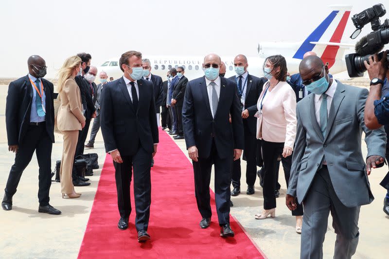 French President Emmanuel Macron and his EU counterparts meet leaders of West African states in Nouakchott