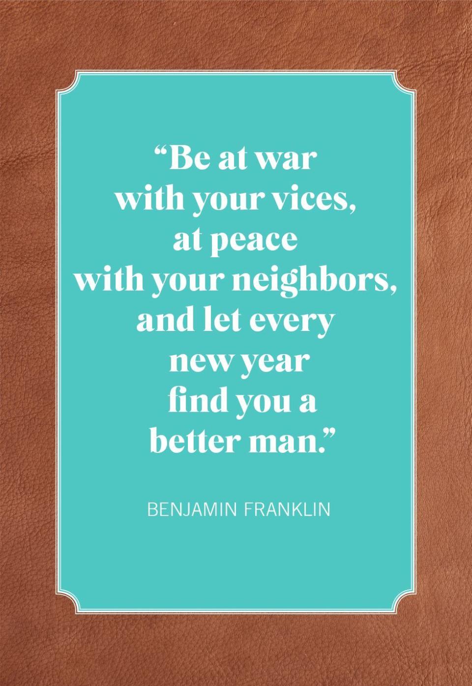 new years quotes benjamin franklin