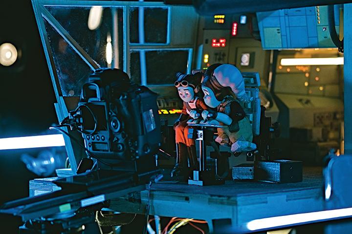 Making Star Wars Visions Volume 2; a cartoon character in a pilots seat