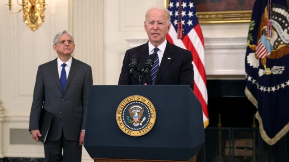 U.S. President Joe Biden and Attorney General Merrick Garland