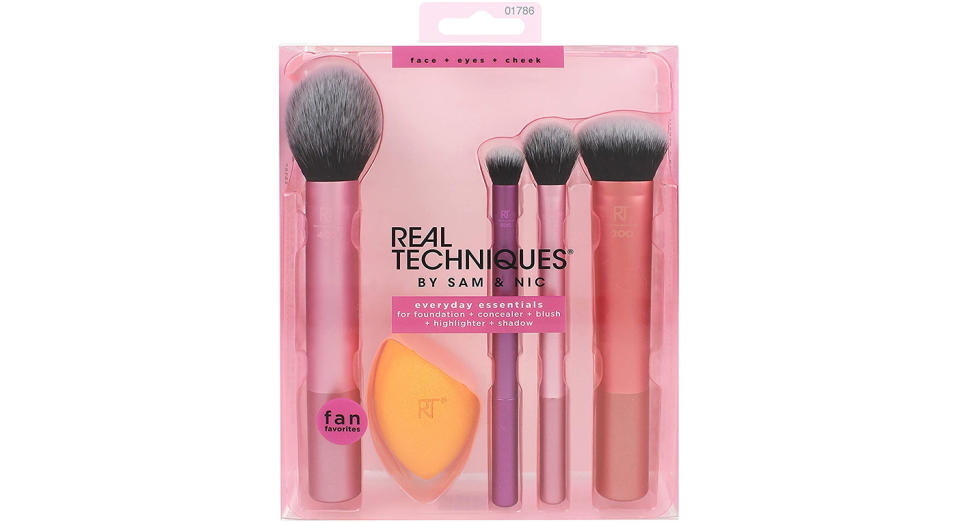 Real Techniques Everyday Essentials Makeup Brush Complete Face Set