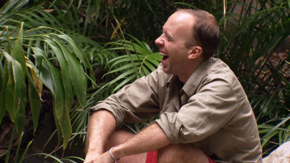 Matt Hancock has been enjoying his jungle break. (Shutterstock/ITV)