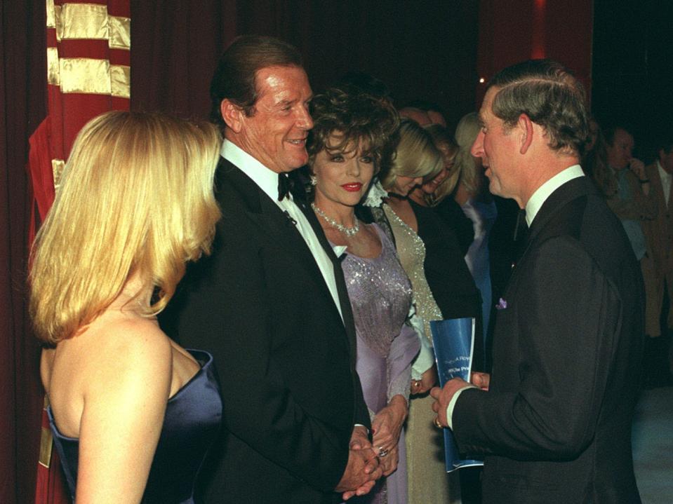 Prince Charles at his 50th birthday comedy gala in 1998