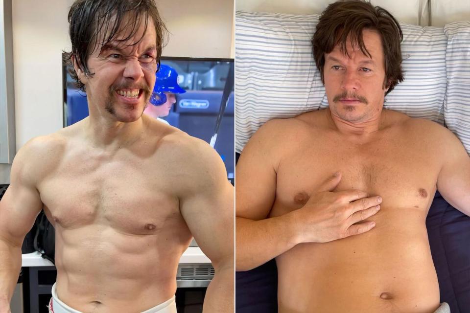 Mark Wahlberg Instagram post about weight gain for Father Stu