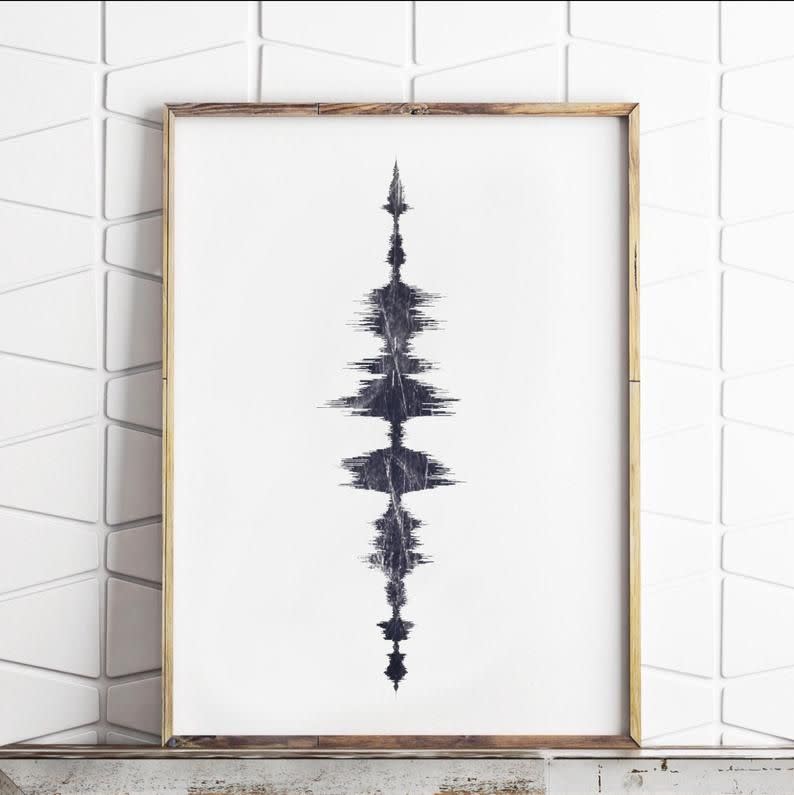 32) Custom Sound Wave Art on Canvas