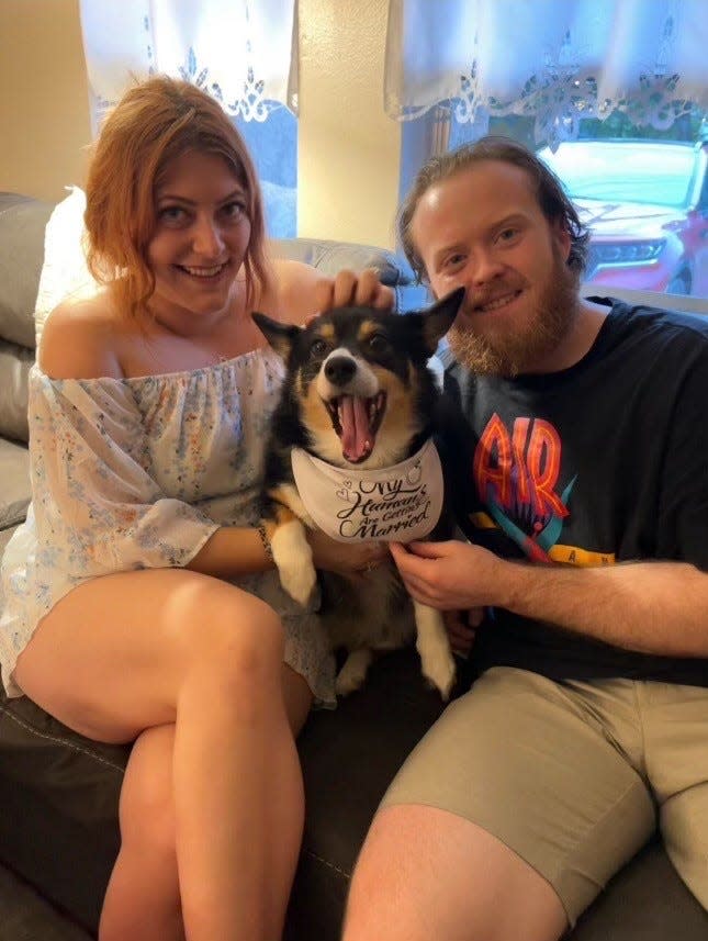 Emily Harris and her fiance Jacob McDaniel. Harris was prepared to sell an autographed Taylor Swift guitar she got for 16th birthday to help pay for her upcoming November wedding.