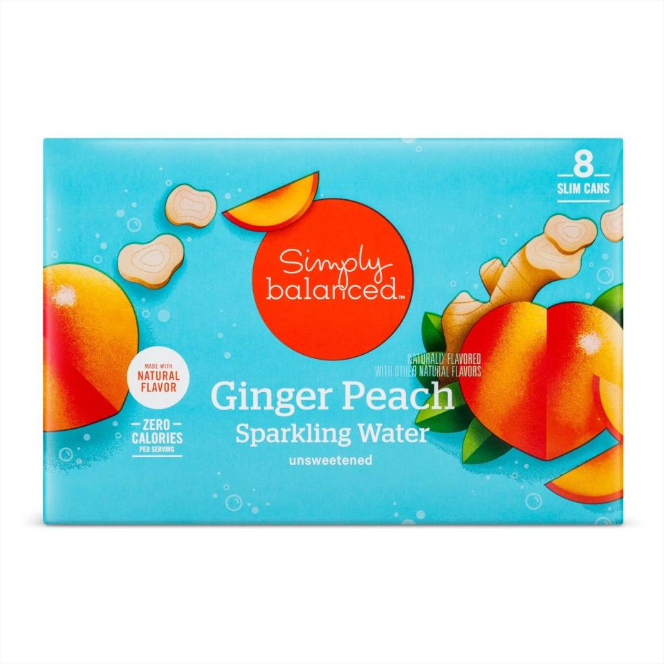 2) Simply Balanced Ginger Peach Sparkling Water