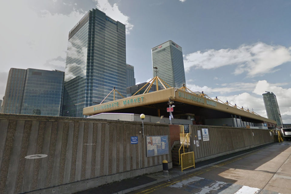 Traders at the fish market in Poplar, east London, fear for workers' safety (Google Maps)