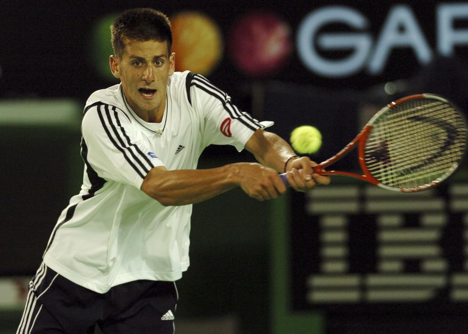 Novak Djokovic in 2005 (age 18)