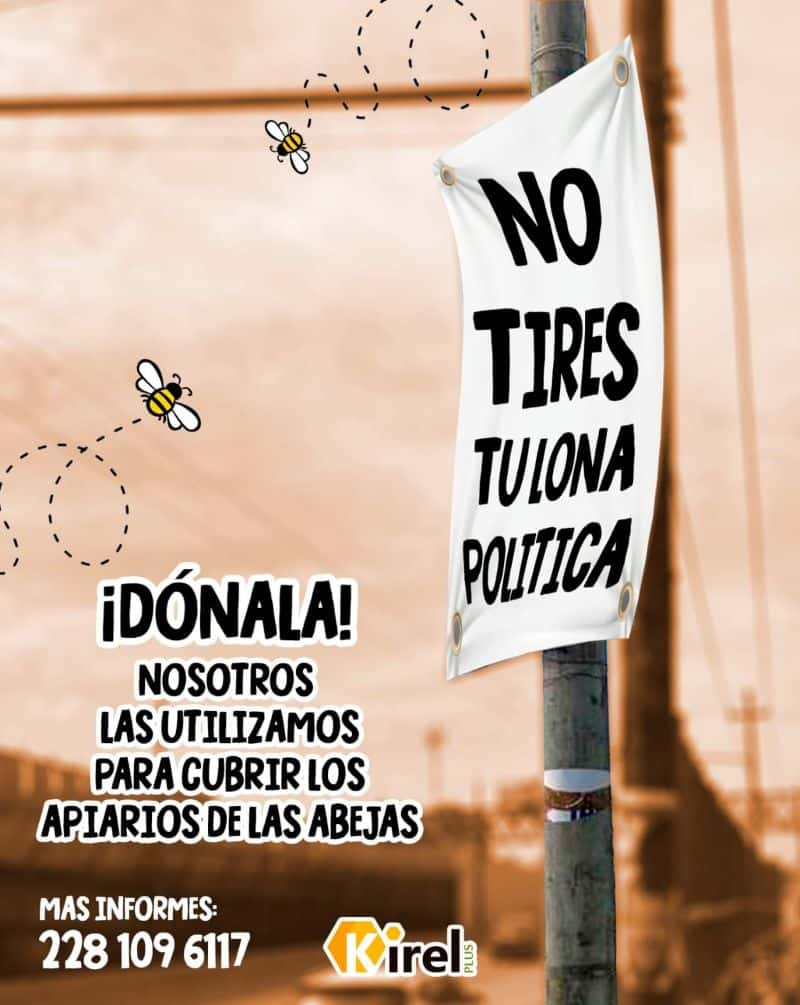 lonas electorales colecta abejas